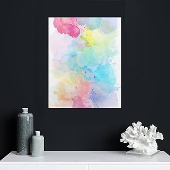 絵 水彩画  インテリア Amazon.co.jp: 絵画 色を混ぜる 水彩画インテリア 絵画 水彩